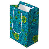 William Morris Marigold, Turquoise & Cobalt Blue Medium Cadeauzakje (Voorkant Gekanteld)