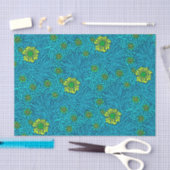 William Morris Marigold, Turquoise & Cobalt Blue Tissuepapier (Craft)