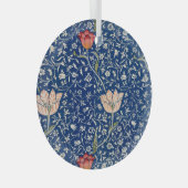William Morris Medway Blue Floral Glas Ornament (Voorkant Rechts)