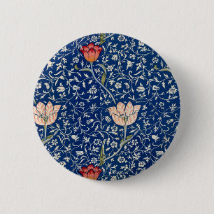 William Morris Medway Blue Floral Ronde Button 5,7 Cm