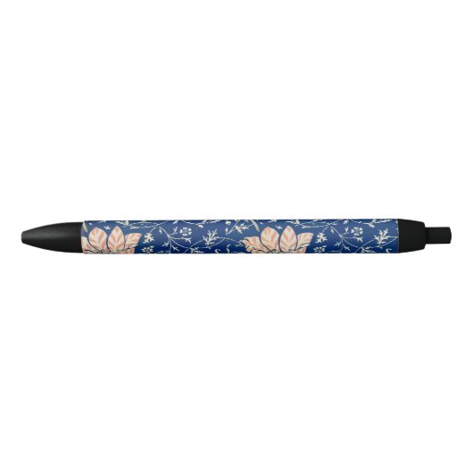 William Morris Medway Blue Floral Zwarte Inkt Pen (Voorkant)