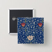 William Morris Medway-patroon Vierkante Button 5,1 Cm (Voorkant /achterkant)