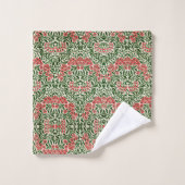William Morris Michaelmas Daisy Fleurs rose vert (Gant de toilette)