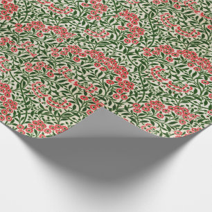 William Morris Michaelmas Daisy Flowers Pink Green Cadeaupapier