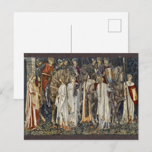 William Morris Middeleeuwse Ridders Tapijtontwerp Briefkaart