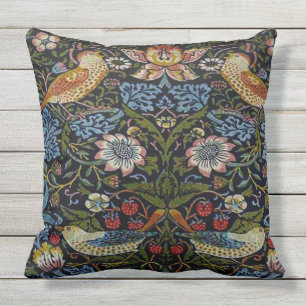 William Morris mooi patroon, art nouveau, wijn Buitenkussen