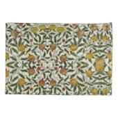 William Morris Mooie Fruitbladeren Bloemen Rood Kussensloop (Achterkant-Links)