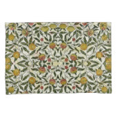 William Morris Mooie Fruitbladeren Bloemen Rood Kussensloop (Voorkant-Rechts)