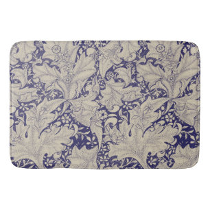 William Morris Muurbloem Patroon Antiek Blauw Badmat