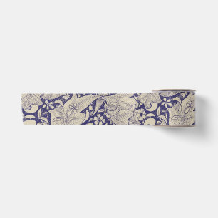 William Morris Muurbloem Patroon Antiek Blauw Lint