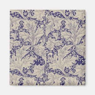 William Morris Muurbloem Patroon Antiek Blauw Magneet