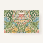 William Morris Myrtle Bloem Bloemen Botanisch Badge (Achterkant)