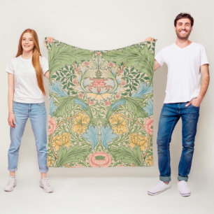 William Morris Myrtle Bloem Bloemen Botanisch Fleece Deken