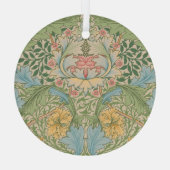 William Morris Myrtle Bloem Bloemen Botanisch Glas Ornament (Achterkant)