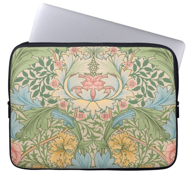 William Morris Myrtle Bloem Bloemen Botanisch Laptop Sleeve (Voorkant)