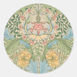 William Morris Myrtle Bloem Bloemen Botanisch Ronde Sticker