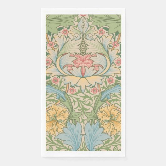 William Morris Myrtle Bloem Bloemen Botanisch Servet (Voorkant)