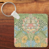 William Morris Myrtle Bloem Bloemen Botanisch Sleutelhanger (Voorkant)