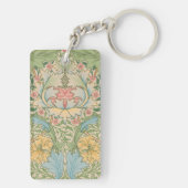 William Morris Myrtle Bloem Bloemen Botanisch Sleutelhanger (achterkant)