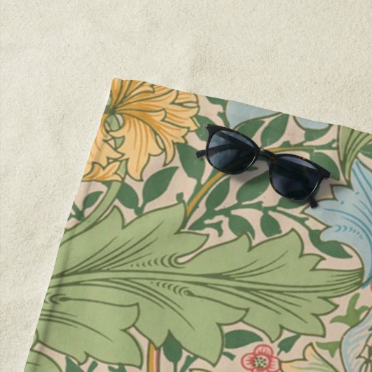 William Morris Myrtle Bloem Bloemen Botanisch Strandlaken (In situ)