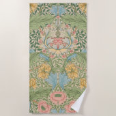 William Morris Myrtle Bloem Bloemen Botanisch Strandlaken (Voorkant)