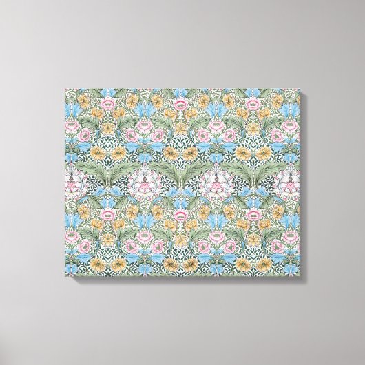 William Morris Myrtle Patroon Omwikkeld Canvas Afdruk (Voorkant)