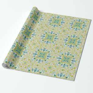 William Morris Naadloos Plafond Limegroen Patroon Cadeaupapier