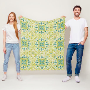 William Morris Naadloos Plafond Limegroen Patroon Fleece Deken