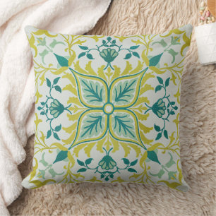 William Morris Naadloos Plafond Limegroen Patroon Kussen