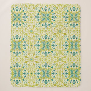 William Morris Naadloos Plafond Limegroen Patroon Sherpa Deken