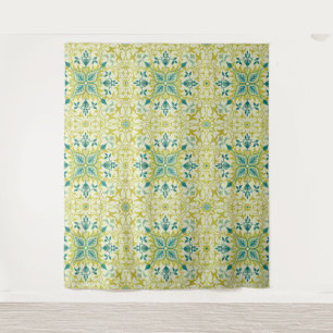 William Morris Naadloos Plafond Limegroen Patroon Wandkleed