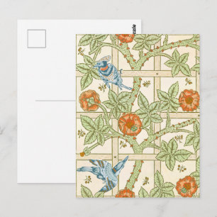 William Morris Naadloos Tralie Roos Patroon Briefkaart