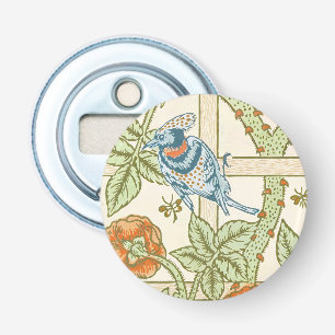 William Morris Naadloos Tralie Roos Patroon Button Flesopener