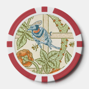 William Morris Naadloos Tralie Roos Patroon Poker Chips