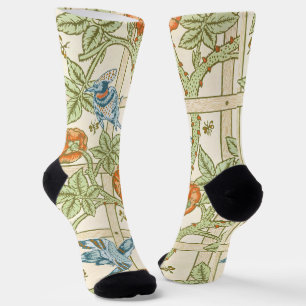 William Morris Naadloos Tralie Roos Patroon Sokken