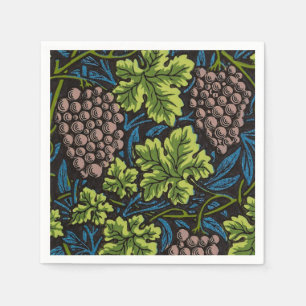 William Morris Naadloze Druiven Wingerd Zwart Patr Servet