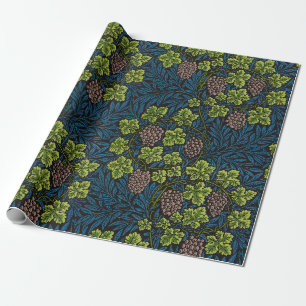 William Morris Naadloze Druiven Wingerd Zwarte Pat Cadeaupapier