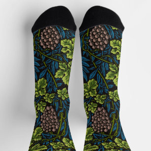 William Morris Naadloze Druiven Wingerd Zwarte Pat Sokken