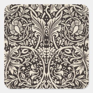 William Morris Narcis Bloemig Behang Vierkante Sticker