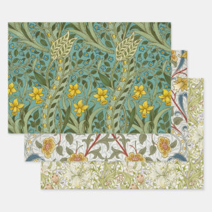 William Morris Narcis Bloemmotief Klassieker Inpakpapier Vel