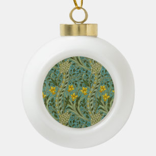 William Morris Narcis Bloempatroon Klassieker Keramische Bal Ornament