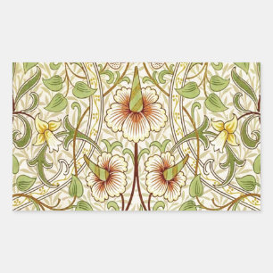 William Morris Narcis Klassiek Bloem Behang Rechthoekige Sticker