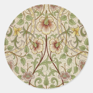 William Morris Narcis Klassiek Bloem Behang Ronde Sticker