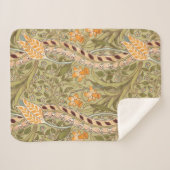 William Morris Narcissen Tuin Bloem Klassieke Bota Sherpa Deken (Voorkant (horizontaal))