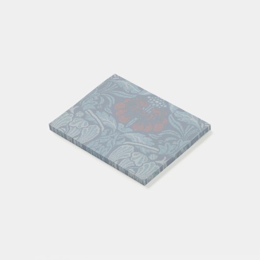 William Morris Navy Blauwe Tulp Roos Behang Post-it® Notes (Schuin)