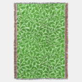 William Morris Oak Leaves, Emerald Green Deken (Voorkant Verticaal)