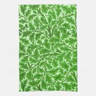 William Morris Oak Leaves, Emerald Green Theedoek