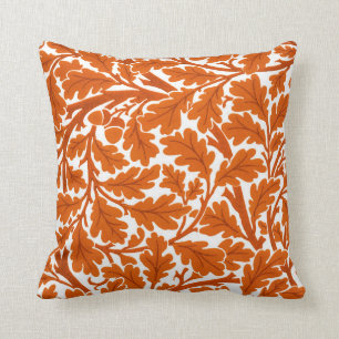William Morris Oak Leaves, Rust Oranje & Cream Kussen