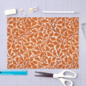 William Morris Oak Leaves, Rust Oranje & Cream Tissuepapier (Craft)