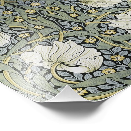 William Morris - Ontwerp van het Pimpernel Pattern Foto Afdruk (Hoek)